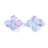 Baking Paint Transparent Glass Bead Caps X-DGLA-N014-04B-2