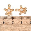 Brass Pave Clear Cubic Zirconia Connector Charms CU-CBAEC99-08G-3