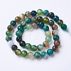 Natural Striped Agate/Banded Agate Beads Strands G-G753-01-8mm-2