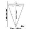 Non-Tarnish Stainless Steel Open Back Bezel Pendants PW-WGB5BE7-03-1