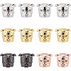 12Pcs 4 Colors Brass Micro Pave Cubic Zirconia Puppy Beads ZIRC-BC0001-14-7