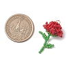 Glass Seed Beaded Flower Pendans PALLOY-MZ01224-03-2