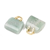 Natural Green Aventurine Brass Pendants KK-E274-01G-14-5
