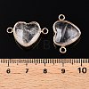 Natural Quartz Crystal Love Heart Pendants G-T138-205C-G-4