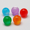Round Imitation Cat Eye Resin Beads X-RESI-R157-6mm-M-1