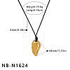 304 Stainless Steel Geometric Pendant Black Cord Necklaces FS-WG6204F-08-1