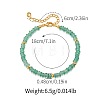 Handmade Natural Green Aventurine Rondelle Beaded Bracelets with 304 Stainless Steel End Chains XL9343-1-2