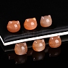 Natural Peach Moonstone Cat Head Beads PW-WGFCF6D-01-2