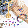 104Pcs Flat Round with Letter Electroplated Glass Beads GLAA-PA0001-81-4