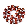 Handmade Gold Sand Lampwork Beads Strands LAMP-Q041-09F-2