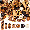 100Pcs 7 Styles Plastic and Wood Beads KY-PA0001-17-1