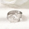 201 Stainless Steel Cuff Open Rings RJEW-Z141-01P-1