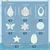   80G 8 Style Star/Leaf/Butterfly Rainbow Iridescent PVC Paillette/Sequins Beads & Links & Pendants PVC-PH0001-30-2