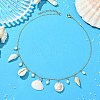 Ocean Natural Mixed Shell & Pearl Multiple Pendant Necklaces NJEW-TA00244-1