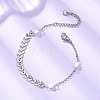 Natural Cultured Freshwater Pearl Beads Link Bracelets BJEW-JB12857-02-1