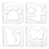 Acrylic Earring Handwork Template TOOL-WH0152-016-1