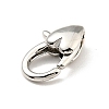 Brass Heart Lobster Claw Clasps KK-G416-47P-2