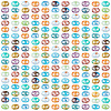 300Pcs Picasso Glass Seed Beads EGLA-TA0013-75-2