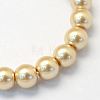 Baking Painted Pearlized Glass Pearl Round Bead Strands HY-Q003-6mm-42-2