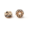 Brass Rhinestone Spacer Beads RB-A014-L4mm-01LG-NF-4