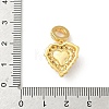 Brass Micro Pave Clear Cubic Zirconia European Dangle Charms KK-F905-20G-04-3