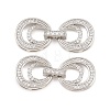 Brass Micro Pave Clear Cubic Zirconia Fold Over Clasps KK-C075-47P-1