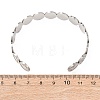 201 Stainless Steel Cuff Bangles for Women Flat Round with Cross & Butterfly & Heart & Star & Flower BJEW-T024-01E-P-3