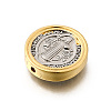 Religion Two Tone Brass Beads KK-D255-02GP-03-2