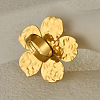 Textured 304 Stainless Steel Cuff Open Rings for Women WG51114-01-2