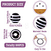 Striped Resin Beads RESI-TAG0001-01-4