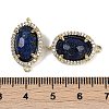 Dyed Natural Lapis Lazuli Faceted Oval Links G-B126-07G-08-3