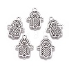 Tibetan Style Filigree Alloy Pendants TIBEP-5262-AS-FF-1