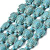 Synthetic Turquoise Beads Strands G-E456-35E-11x14mm-02-1