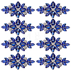 8Pcs Glass Cabochons(Hot Melt Adhesive On The Back) GGLA-FG0001-07C-1