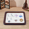 Square Wooden Organizer Display Jewelry Plates ODIS-WH0099-221D-4