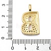 Brass Micro Pave Cubic Zirconia Pendants KK-B126-02G-B-3