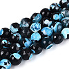 Dyed & Heated Natural Fire Crackle Agate Beads Strands G-N359-01B-05-2
