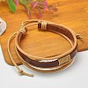 Multi-strand Leather Cord Bracelets X-BJEW-A063-03-1