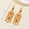 Alloy Flat Round Hoop Earrings HY5125-2