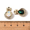 UV Plating Alloy Glass Pendants FIND-K032-27G-3