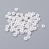 Flat Round Handmade Polymer Clay Bead Spacers X-CLAY-R067-3.0mm-17-4