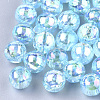 Transparent Plastic Beads OACR-S026-6mm-09-1