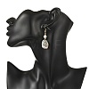 Natural Cultured Freshwater Pearl & Abalone Shell/Paua Shell Beads Dangle Earrings EJEW-JE07313-01-2