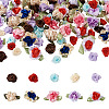  Jewelry 10 Style Polyester Imitation Flower Ornamenrt Accessories DIY-PJ0001-33-10