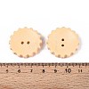 Spray Painted Natural Wood Buttons WOOD-T032-34A-3