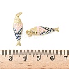 Brass Enamel Pendants KK-B148-14G-08-3