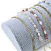 Wood Covered with Velvet Half Round Jewelry Bracelet Displays BDIS-YW0001-02-1