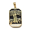 Tarot 304 Stainless Steel Enamel Pendants STAS-M119-09G-G-1