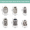 HOBBIESAY 210Pcs 6 Styles Tibetan Style Alloy Spacer Beads FIND-HY0003-56-2