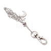 Moon Alloy Swivel Lobster Claw Clasps & Brass Cable Chains AJEW-JB01337-02-4